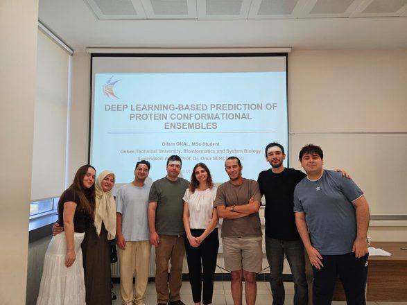 Dilara Önal with the research group after her thesis defense