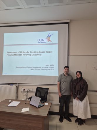 Şuara Şahin with her supervisor after her thesis defense